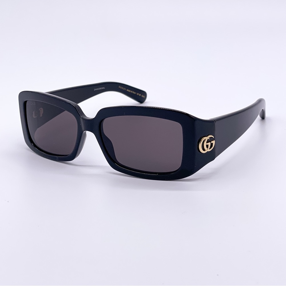 NEW GUCCI GG1403S 001 BLACK UNISEX SQUARE SUNGLASSES - Picture 2 of 11